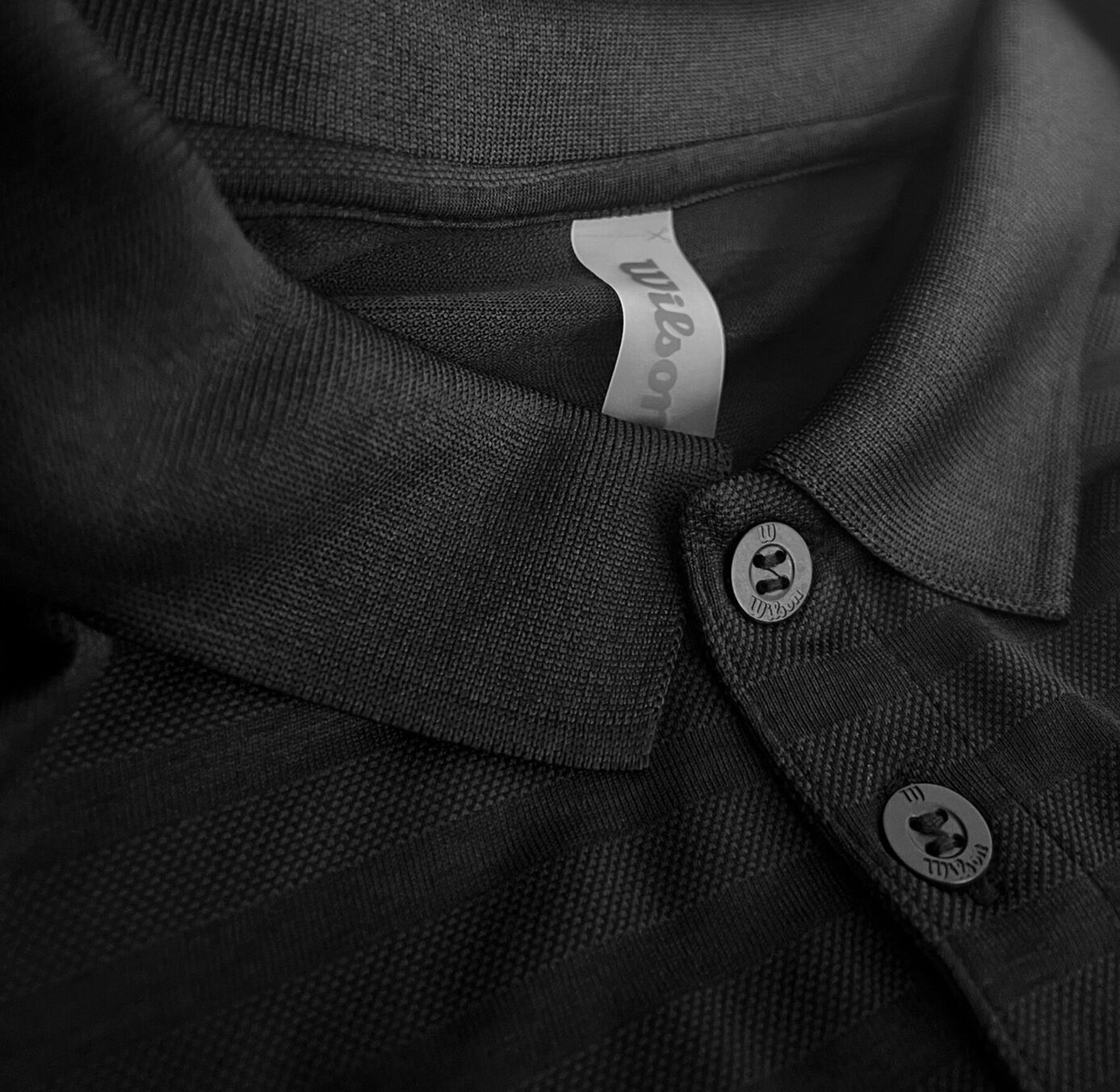 WILSON x CUPRA Bela Stripe Herren Polo, schwarz