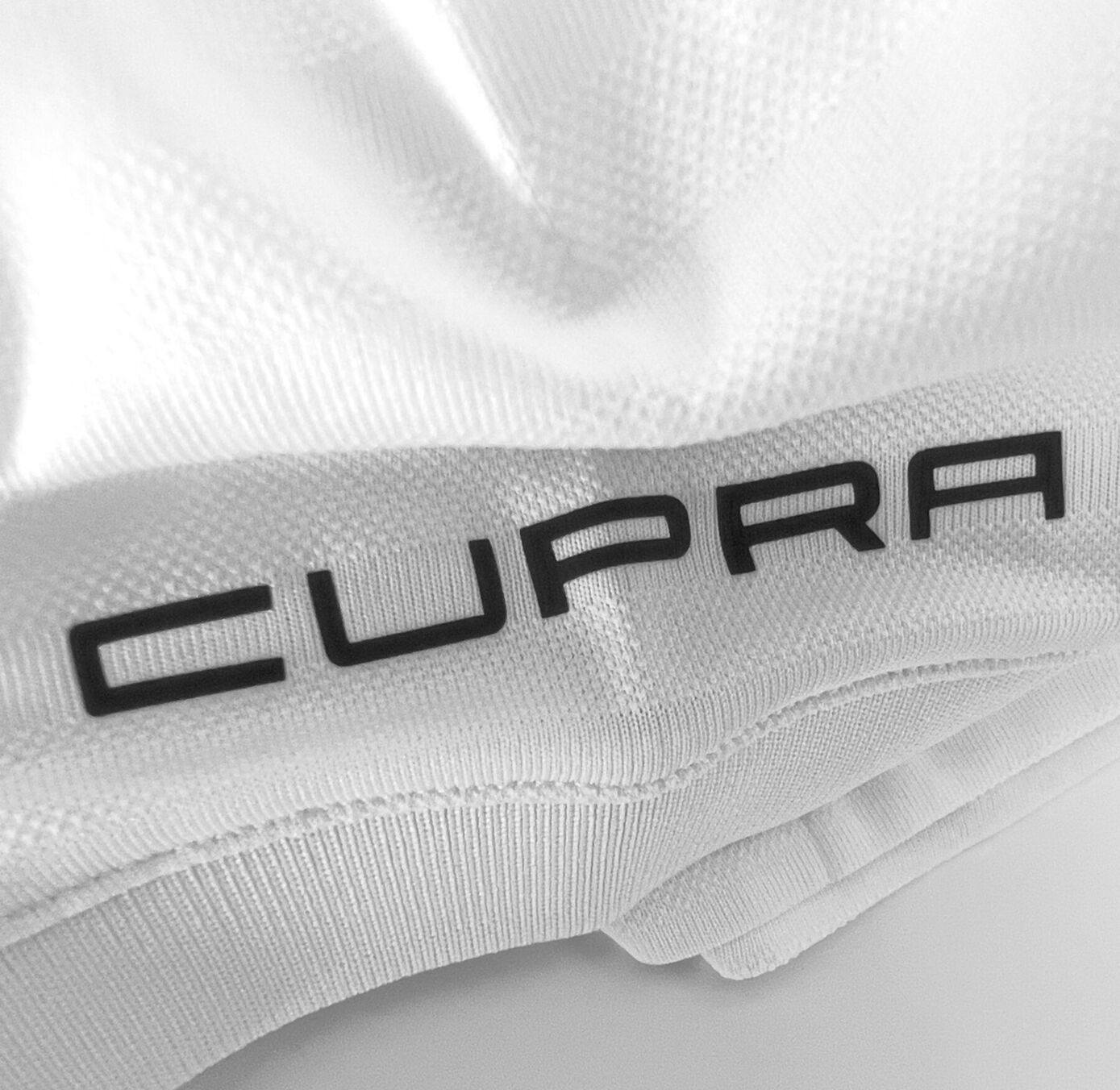 WILSON x CUPRA Bela Stripe Herren Polo, weiß