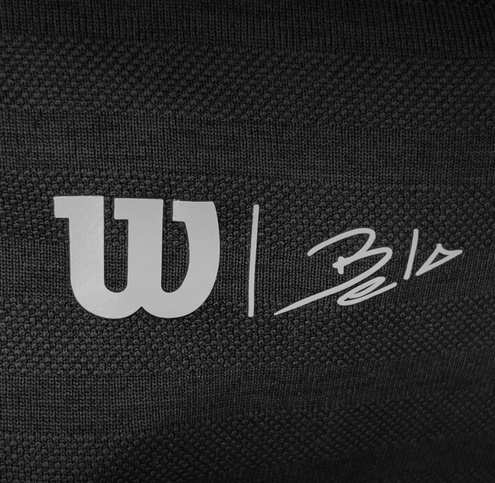 WILSON x CUPRA Bela Stripe Herren Polo, schwarz