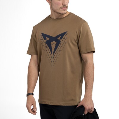 CUPRA BIG LOGO T-SHIRT Herren, TOBACCO BROWN