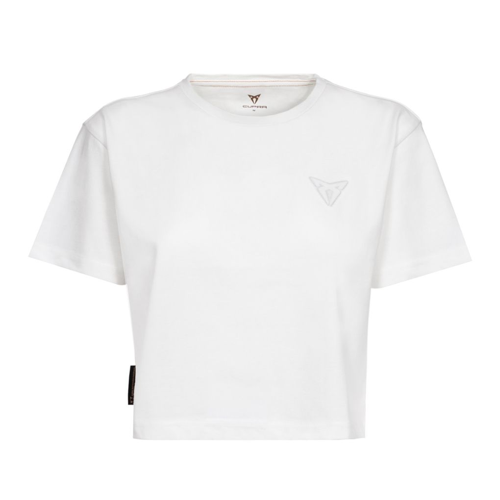 CUPRA EMBOSSED LOGO T-SHIRT Damen, WHITE