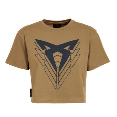 CUPRA BIG LOGO T-SHIRT Damen, TOBACCO BROWN