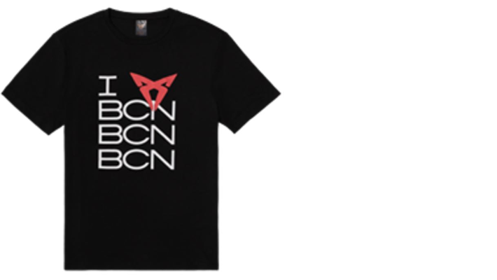 CUPRA I LOVE BCN Black T-Shirt – UNISEX