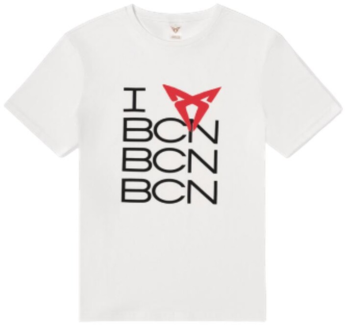 CUPRA I LOVE BCN White T-Shirt – UNISEX