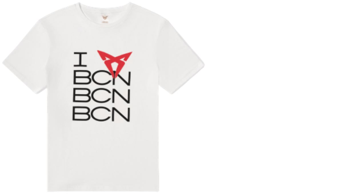 CUPRA I LOVE BCN White T-Shirt – UNISEX