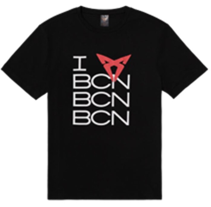 CUPRA I LOVE BCN Black T-Shirt – UNISEX