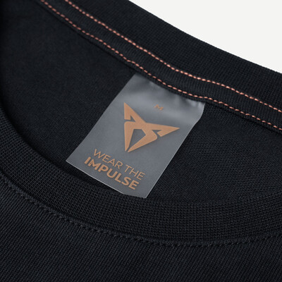 CUPRA Embossed Logo Schwarz T-Shirt Herren