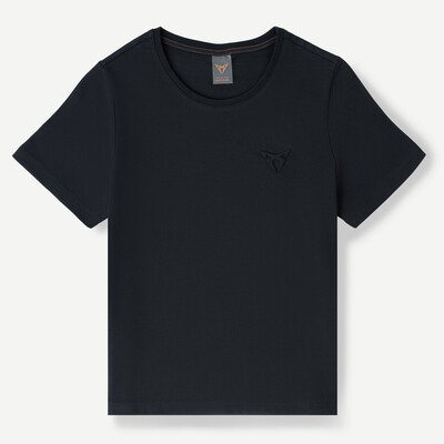 CUPRA Embossed Logo Schwarz T-Shirt Damen