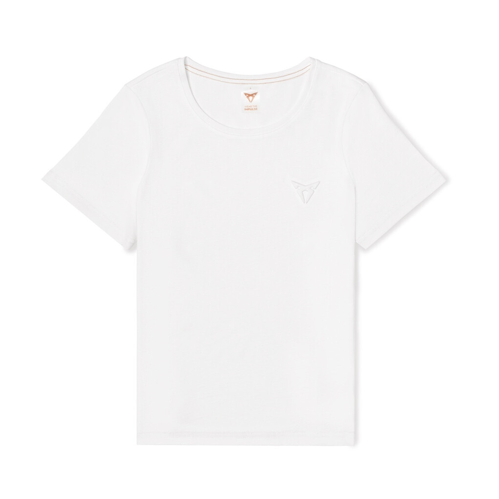 CUPRA Embossed Logo White Slim Fit Damen